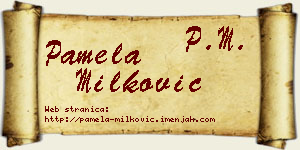 Pamela Milković vizit kartica